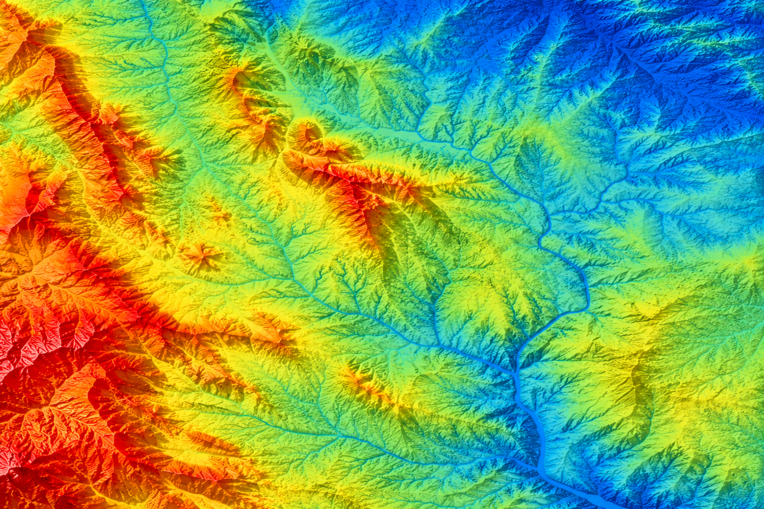 GEOtiled terrain parameter visualization